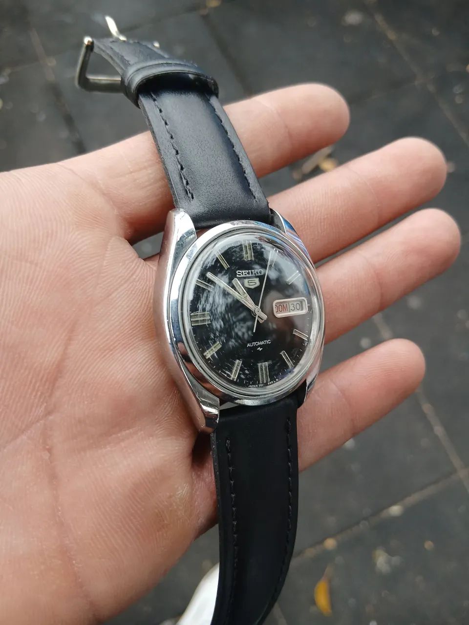 Relógio seiko 5 automático fundo preto  - Foto 2