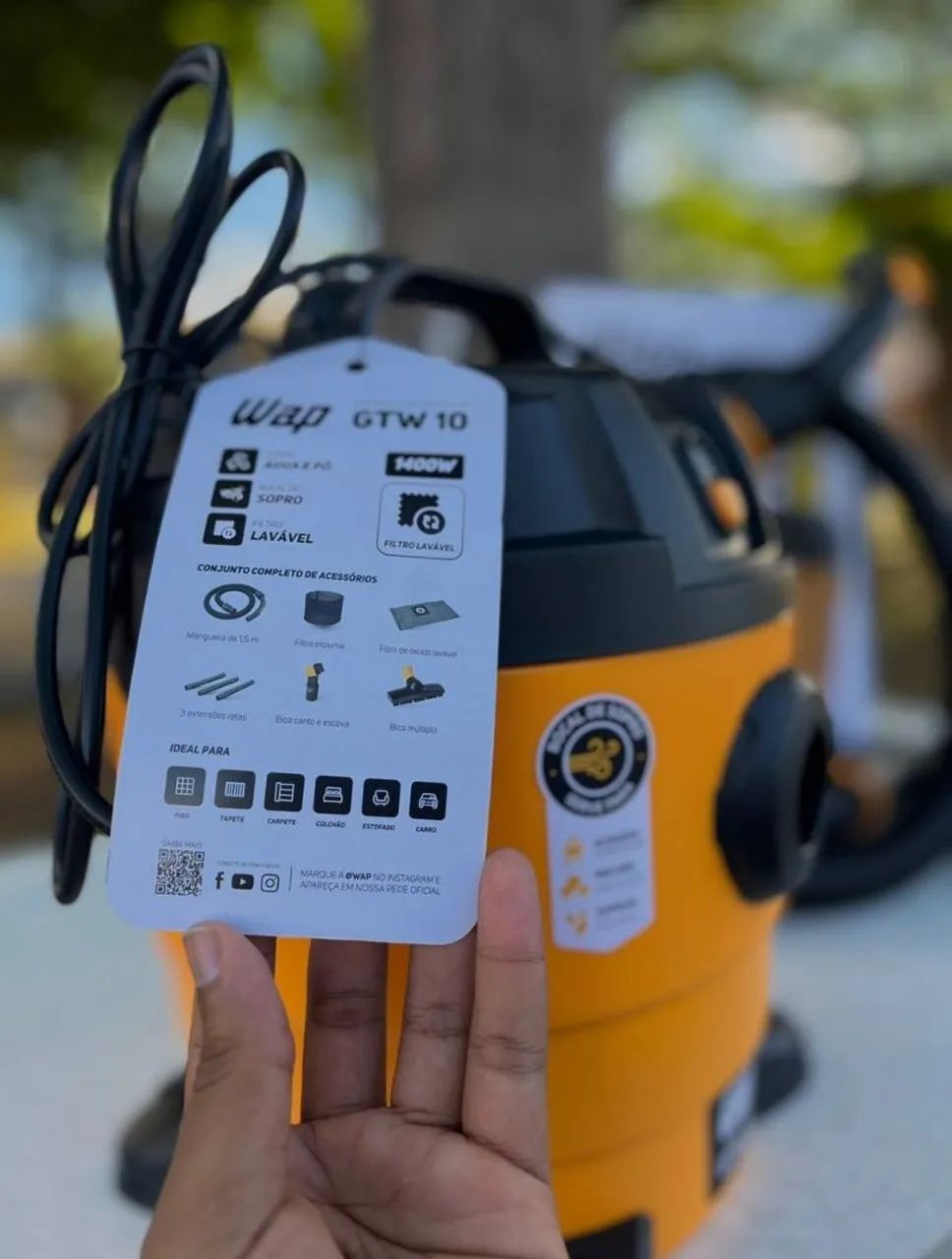 Aspirador de pó e água Wap 1400w novo - Foto 3