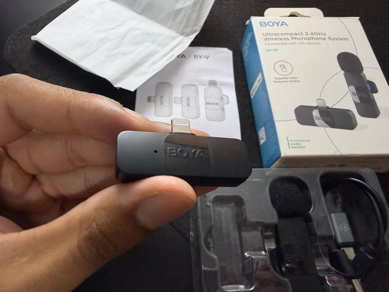 Microfone de lapela Boya - Lightning  - Foto 4