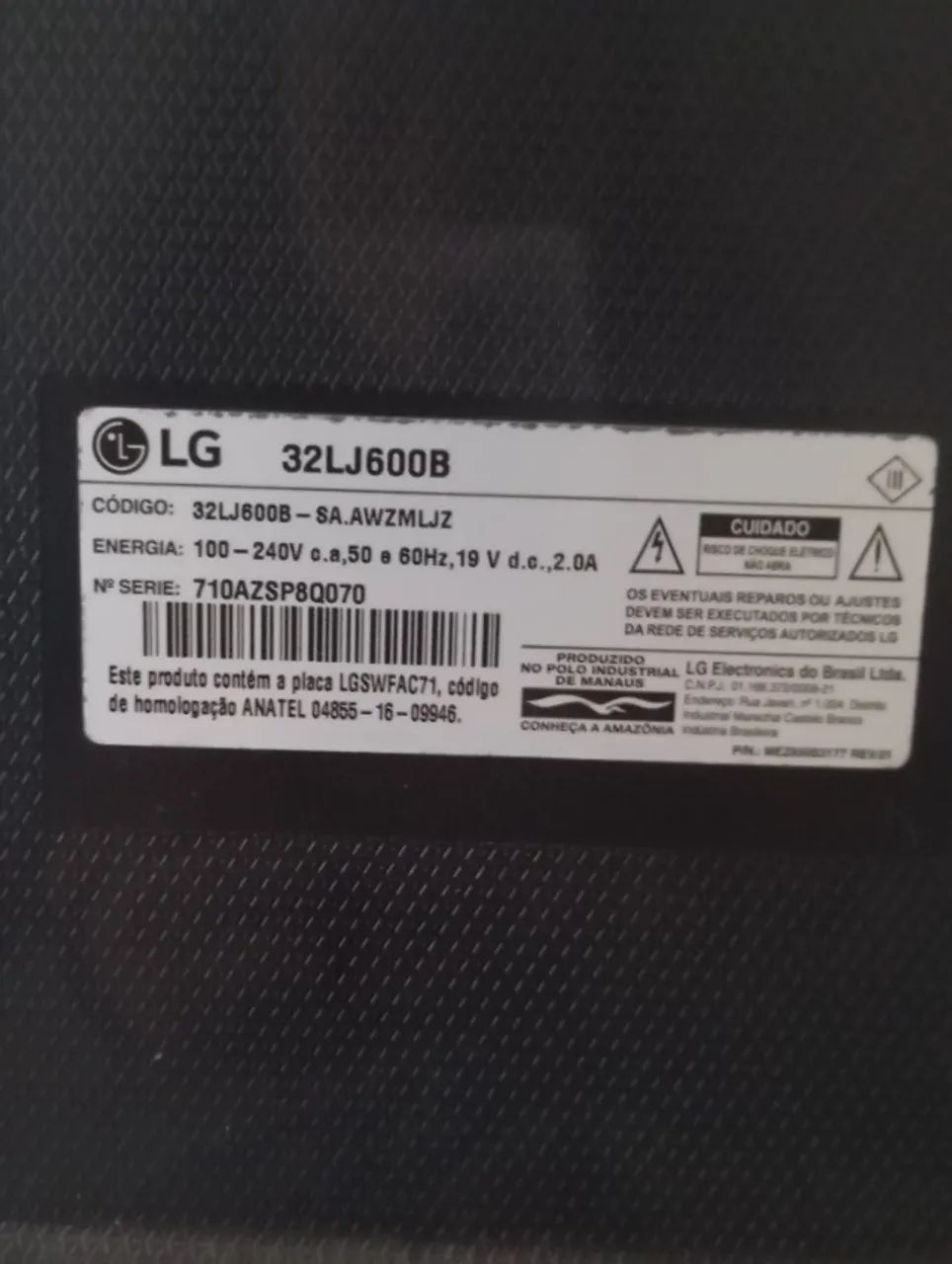 TV 32" LG (com defeito) - Foto 2