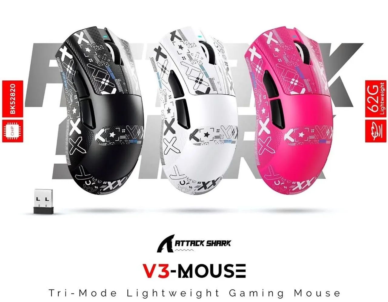 Mouse gamer Attack shark V3 pro com dock de carregamento  - Foto 5