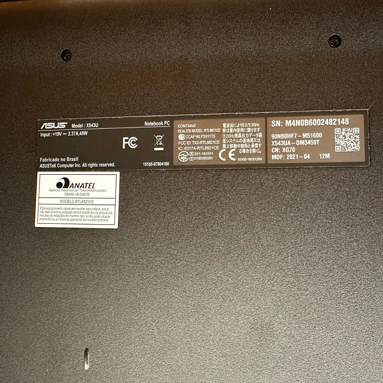 Notebook Asus X543U - Foto 2