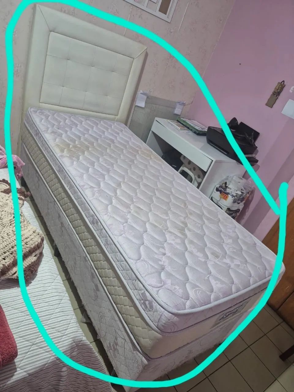 CAMA BOX GAZIN COM ESPELHO