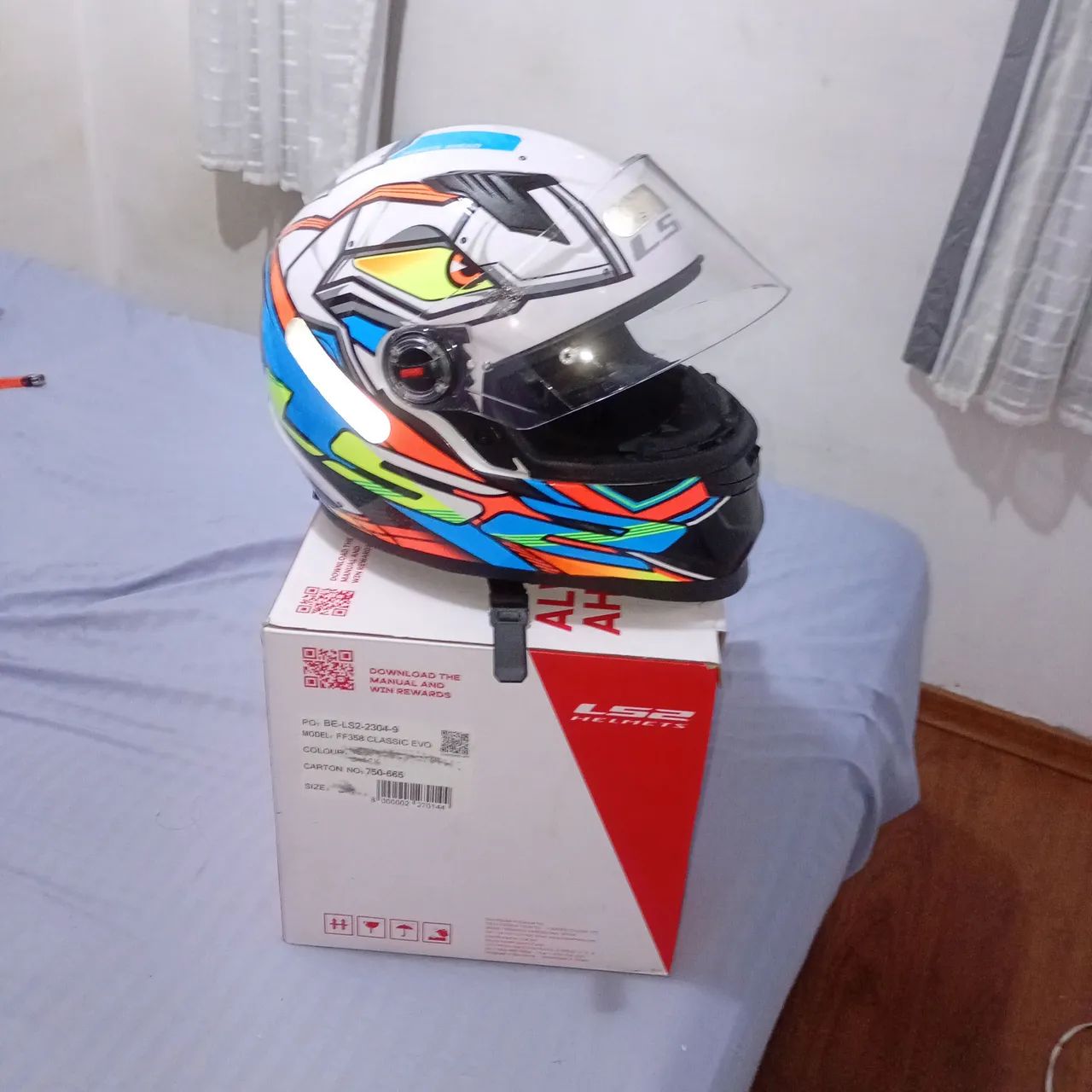 Capacete ls2 novo 2 narigueira