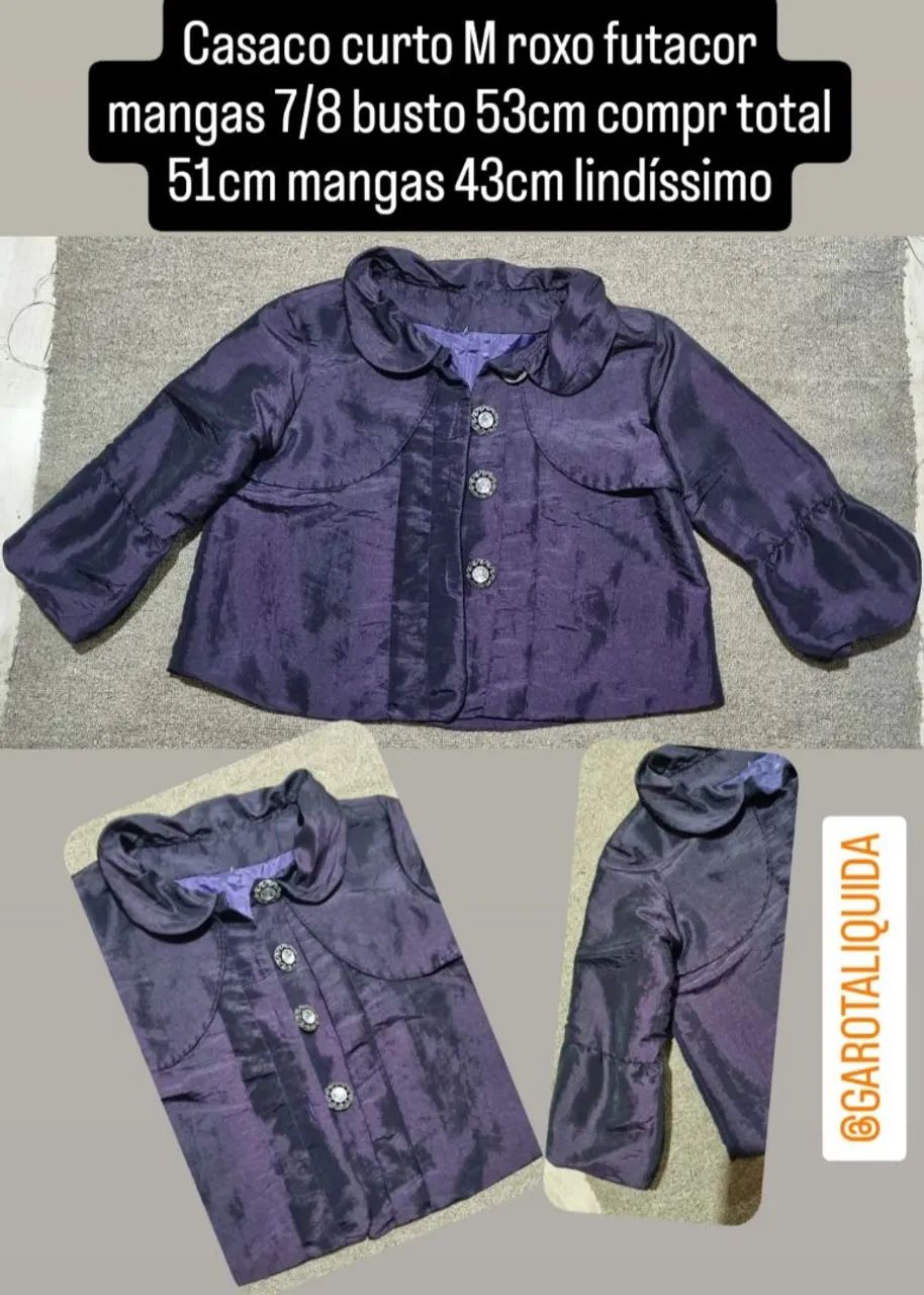 Casaco M curto roxo futacor