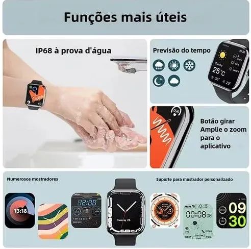 Lacrado AMOLED  Relógio Smartwatch X9 Pro 2 (IP68, NFC e assistente de voz) - Foto 4