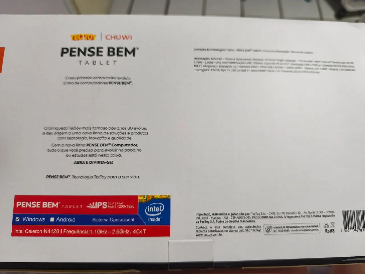 Vendo tablet Tectoy Pense Bem com Windows 11, 6BG RAM e 128 GB memória  - Foto 2