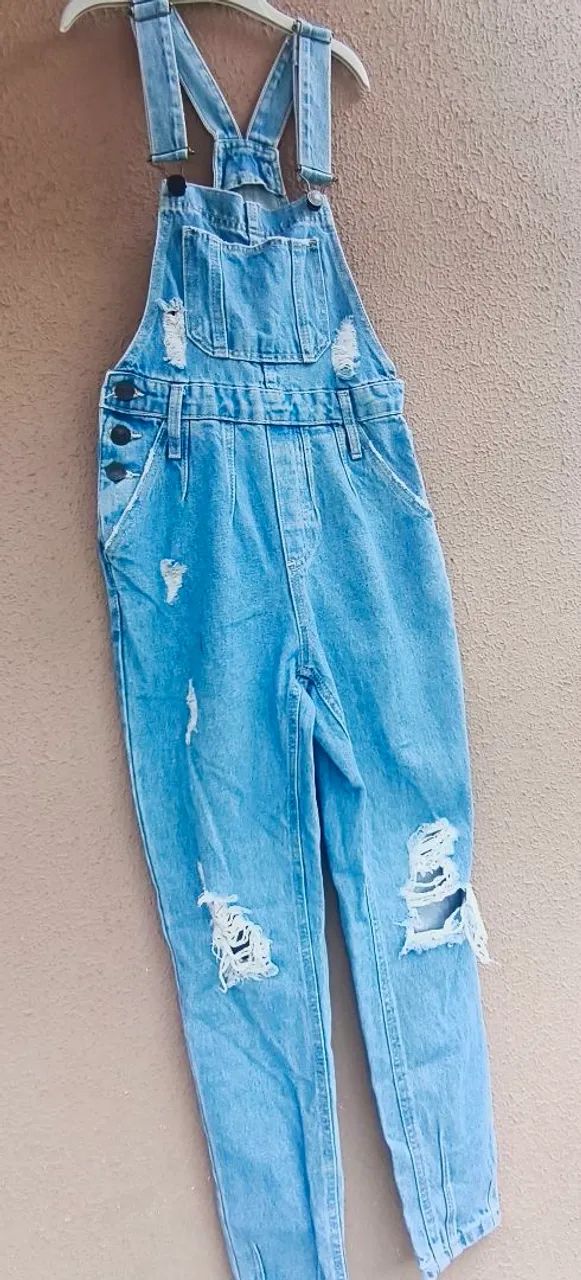 Macacão jeans tam.PP Taco USADO 1X  - Foto 2