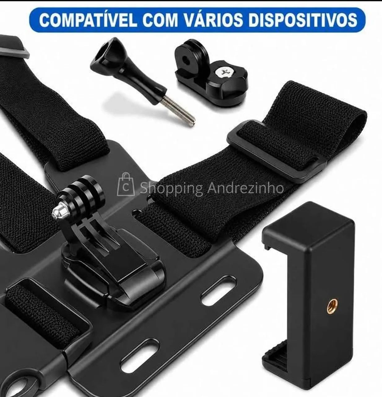 Suporte de Peito para Celular e Câmera GoPro. - Foto 3