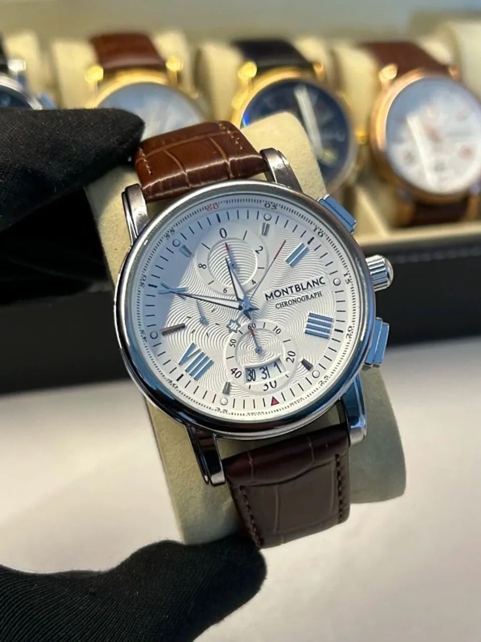 Relógio Montblanc Funcional de couro F555 - Acessórios - Horto Relógio Montblanc Funcional de couro F555 - Acessórios - Horto