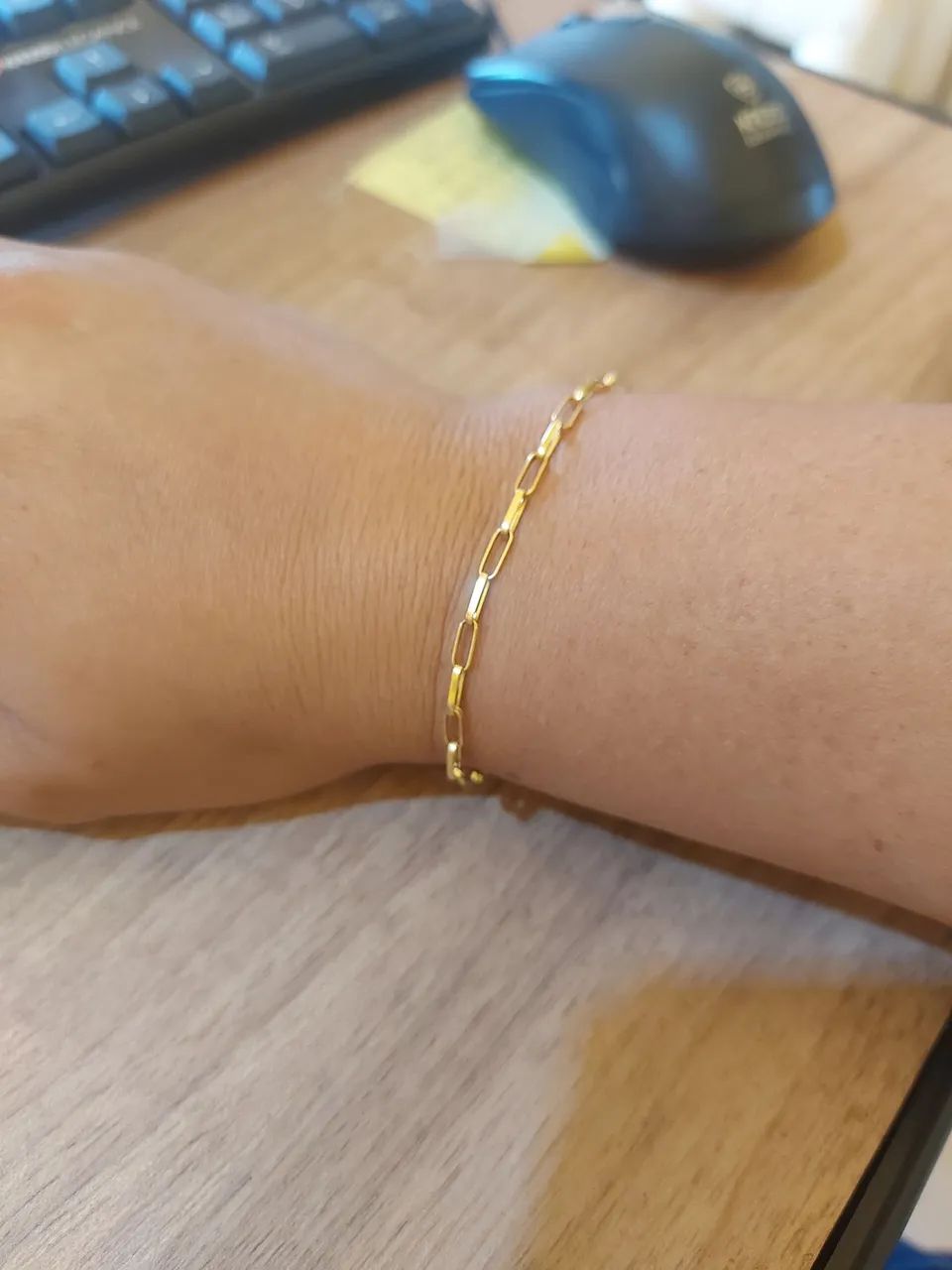 Pulseira de ouro 18k 750 tijolinho  - Foto 3