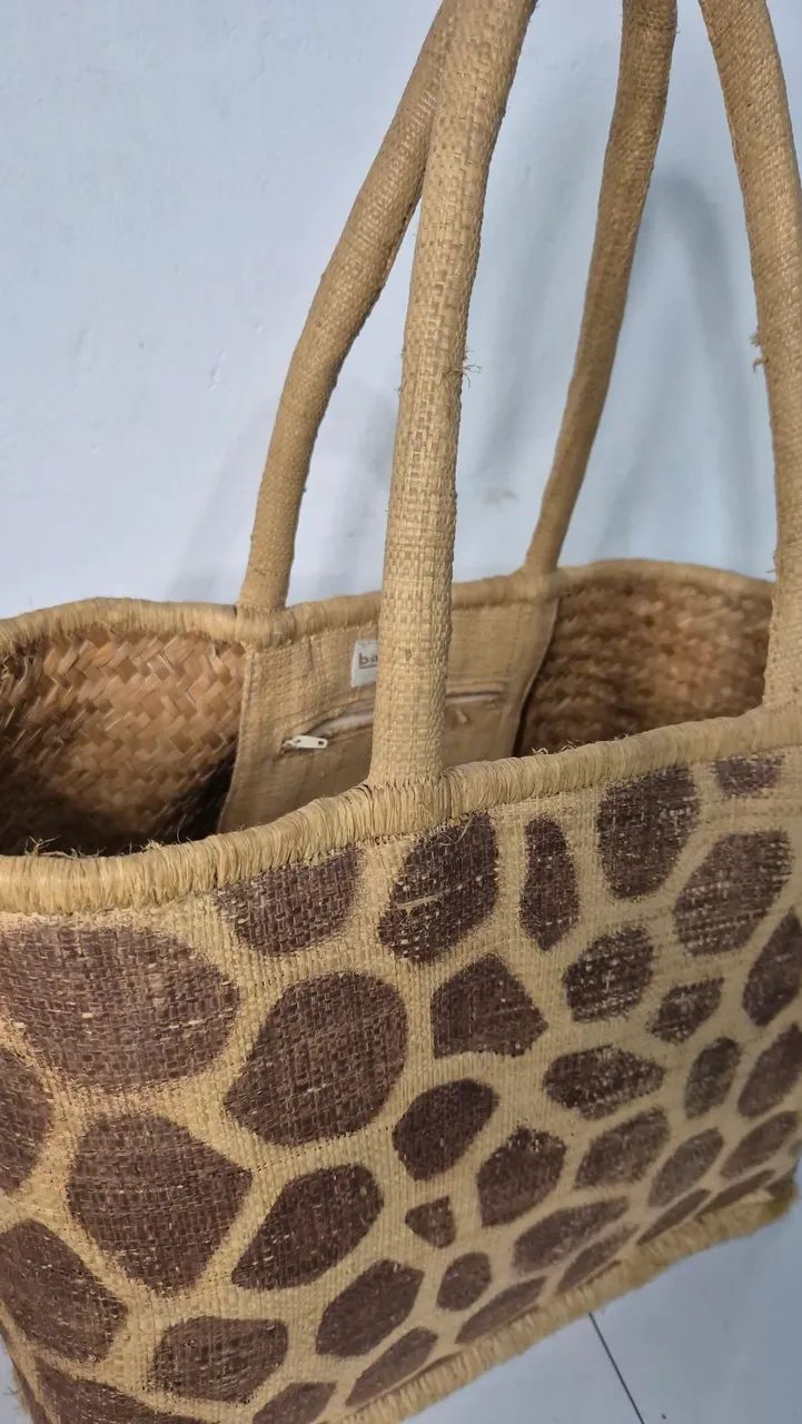Bolsa de Palha com Estampa de Girafa Baigalle - Foto 2