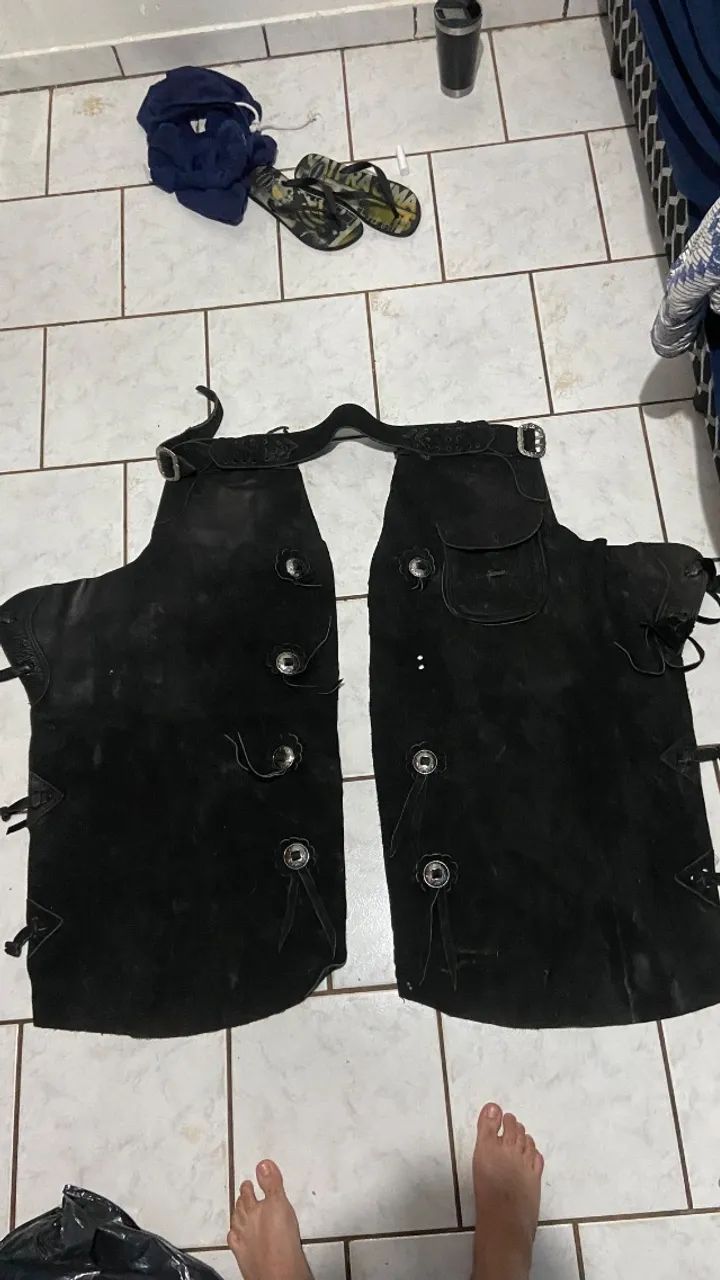 Calça vaqueta de couro Karanda - Foto 2