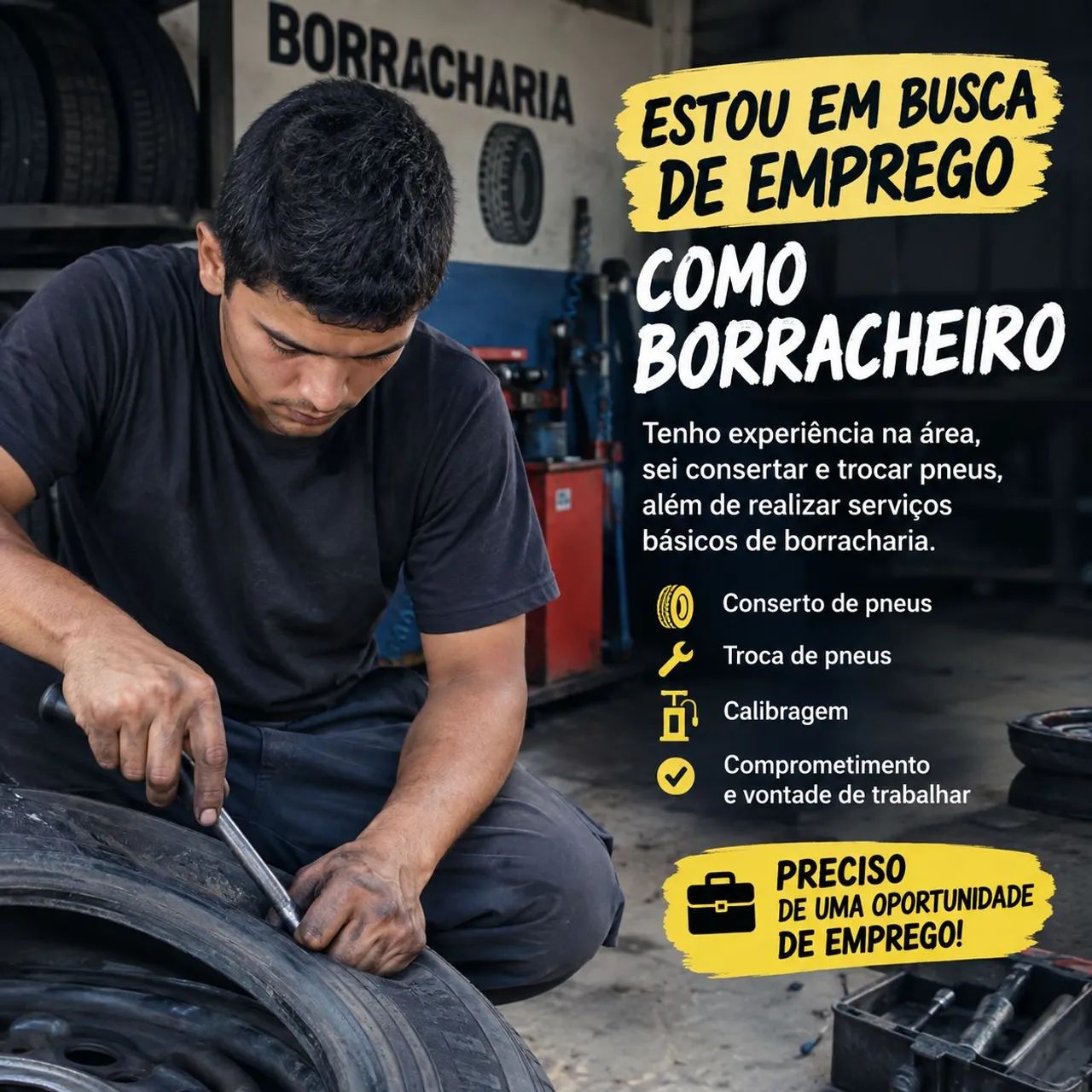 Borracheiro disponível 
