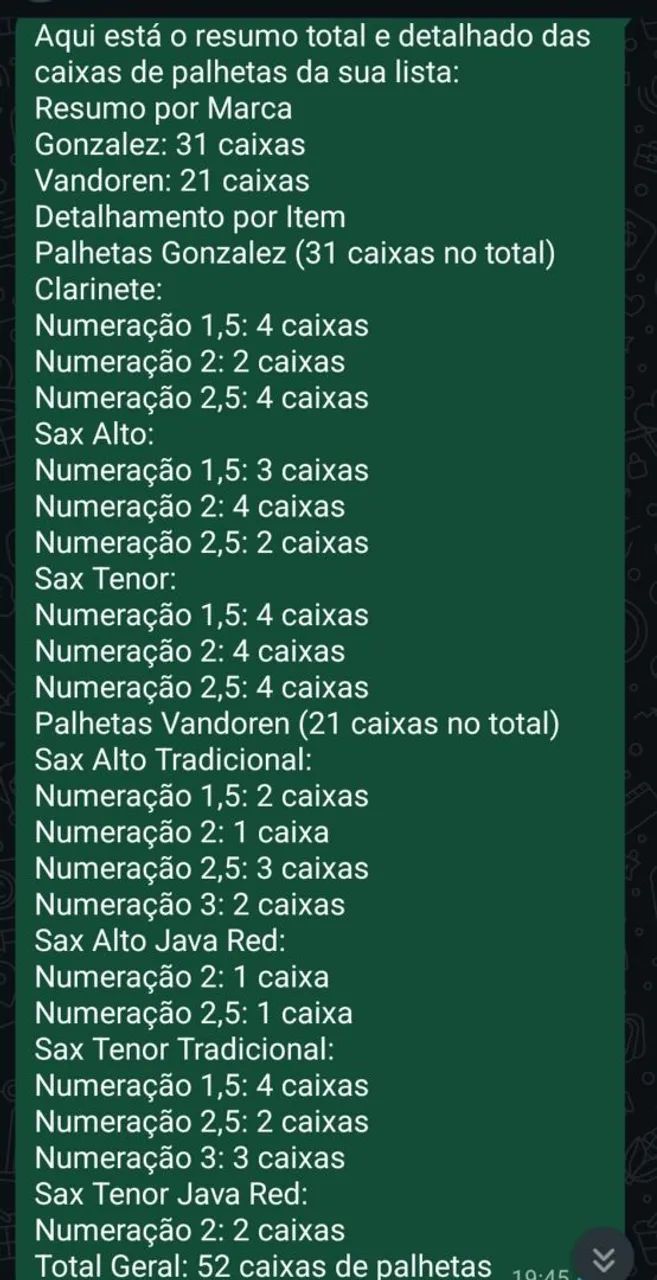 PACOTE DE 52 CAIXAS DE PALHETAS VANDOREN E GONZALEZ  - Foto 4