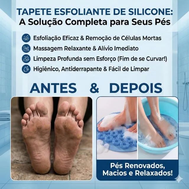 Tapete Esfoliante De Silicone - Remove Células Suavemente e Deixa a Pele Macia e Suave - Foto 4