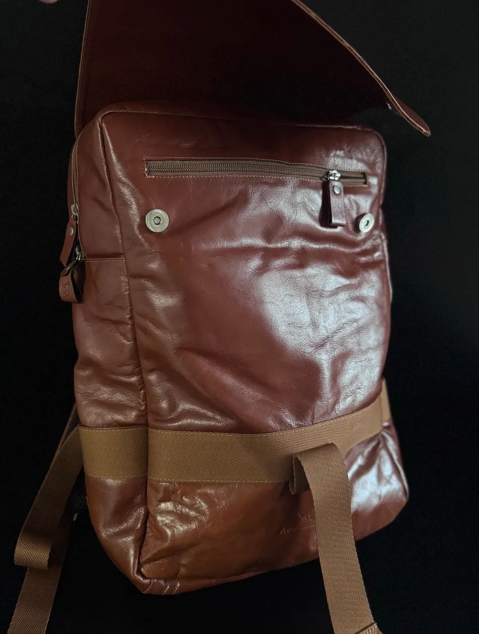 Mochila com necessaire Acostamento em COURO  - Foto 4