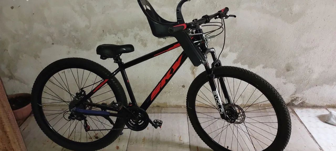 Bicicleta aro 29 com cadeirinha 