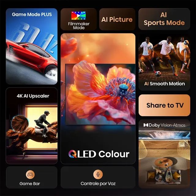 TV Hisense QLED 50 Polegadas GoogleTV - Foto 5