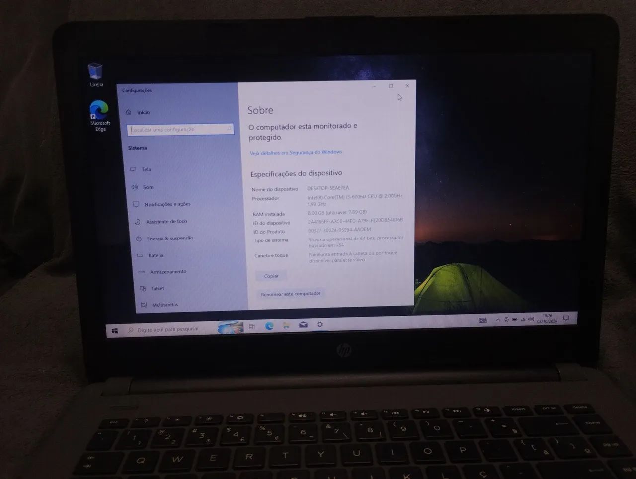 Notebook Hp 246g6 8gb 500gb - Foto 4