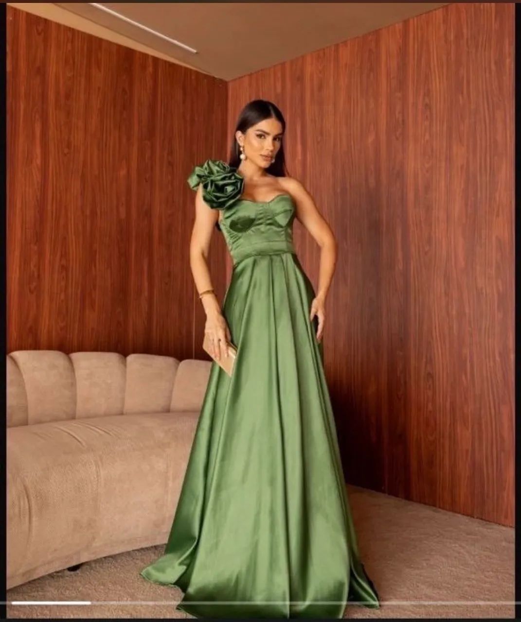 Vestido festa verde