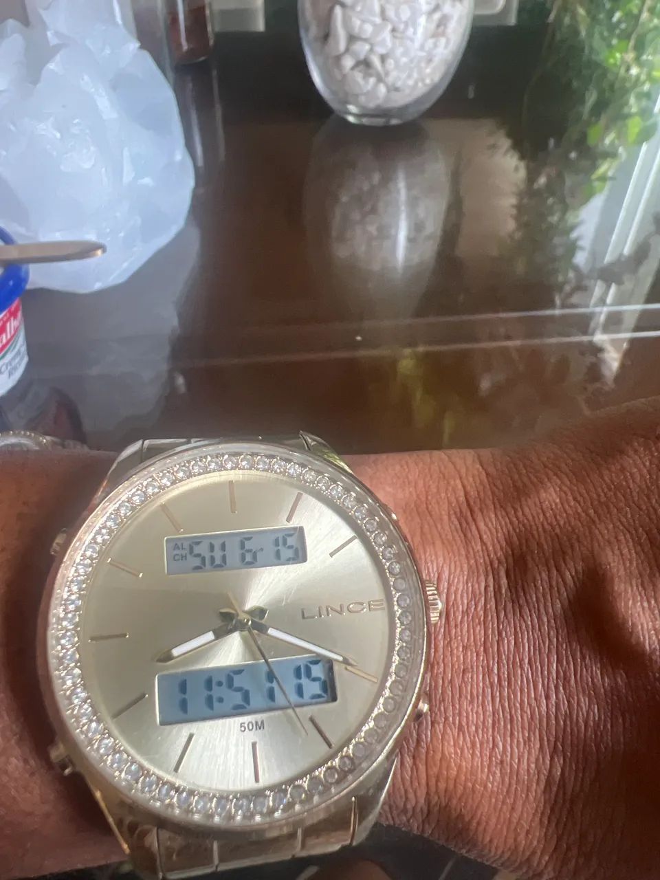 Vendo Relógio Lince dourado usado conservado  - Foto 5