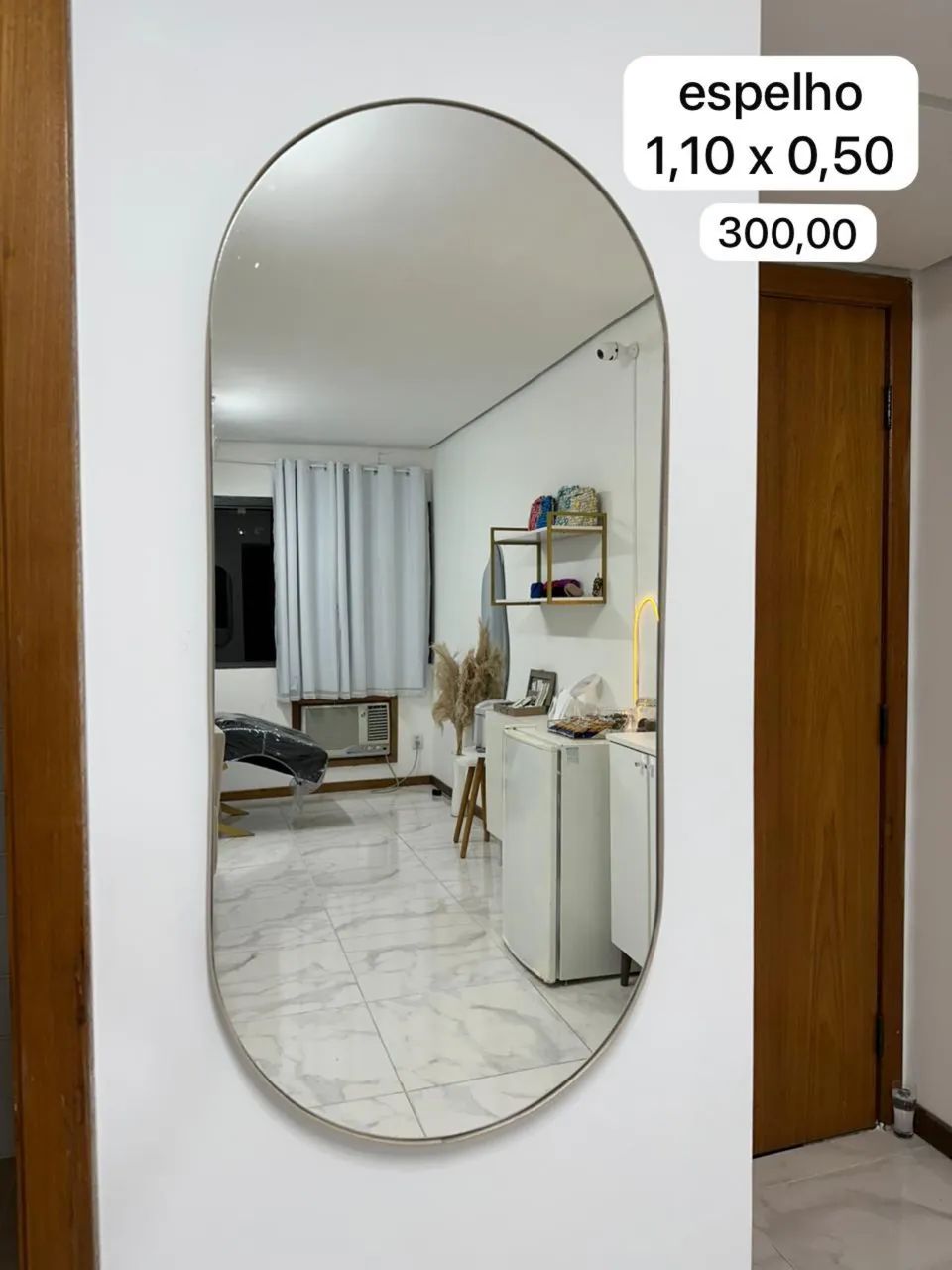 espelho oval gelo 110x50