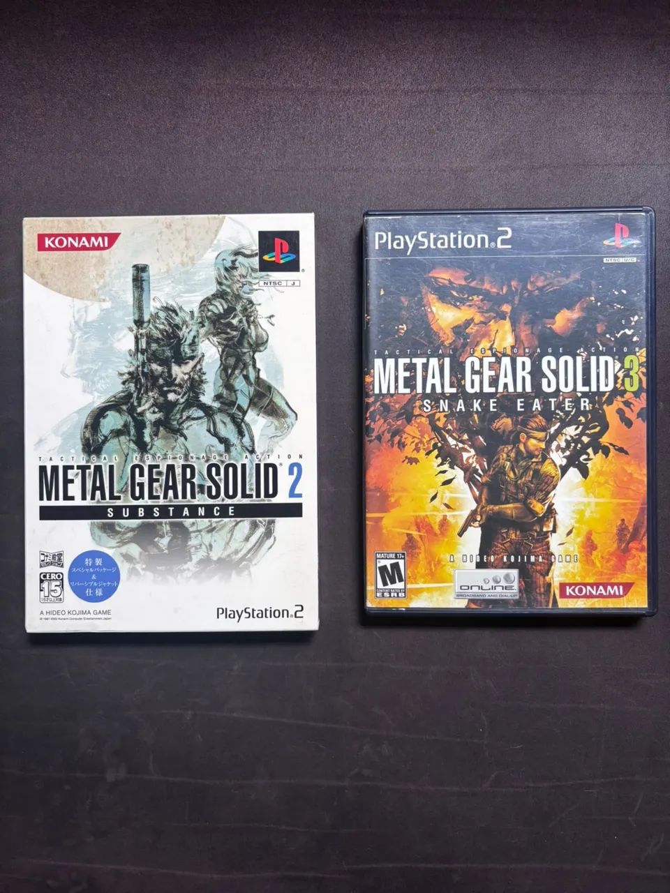 Combo Metal Gear 2 e 3 - PS2 - 2 Japonês e 3 americano - Jogos de