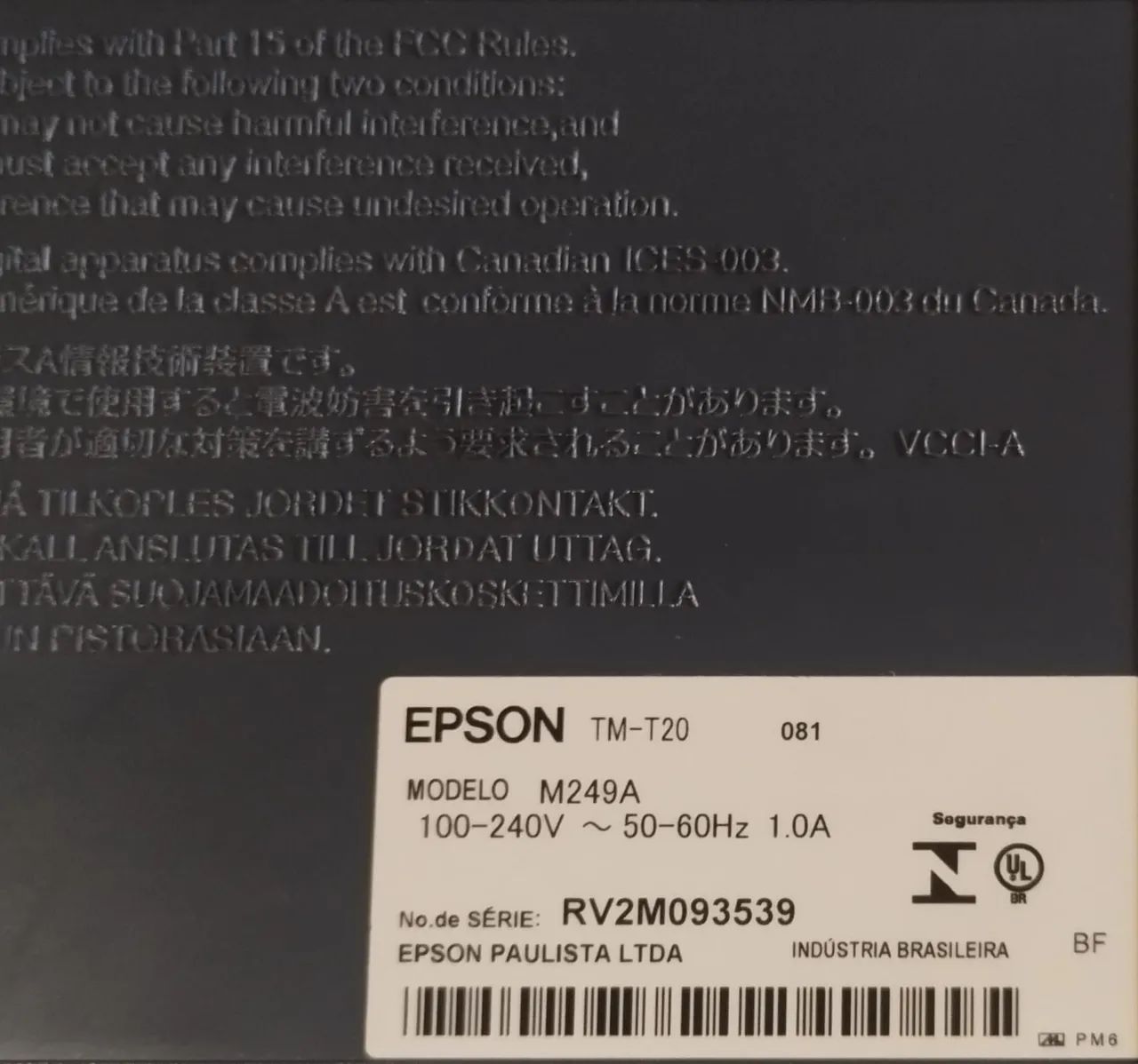 Impressora Epson TM-T20 modelo M249A - Foto 4