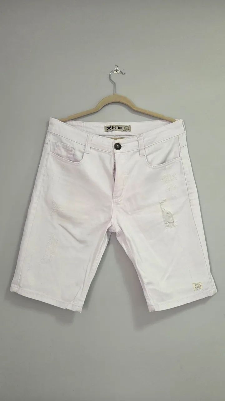 Bermuda jeans Hering 42 Branca