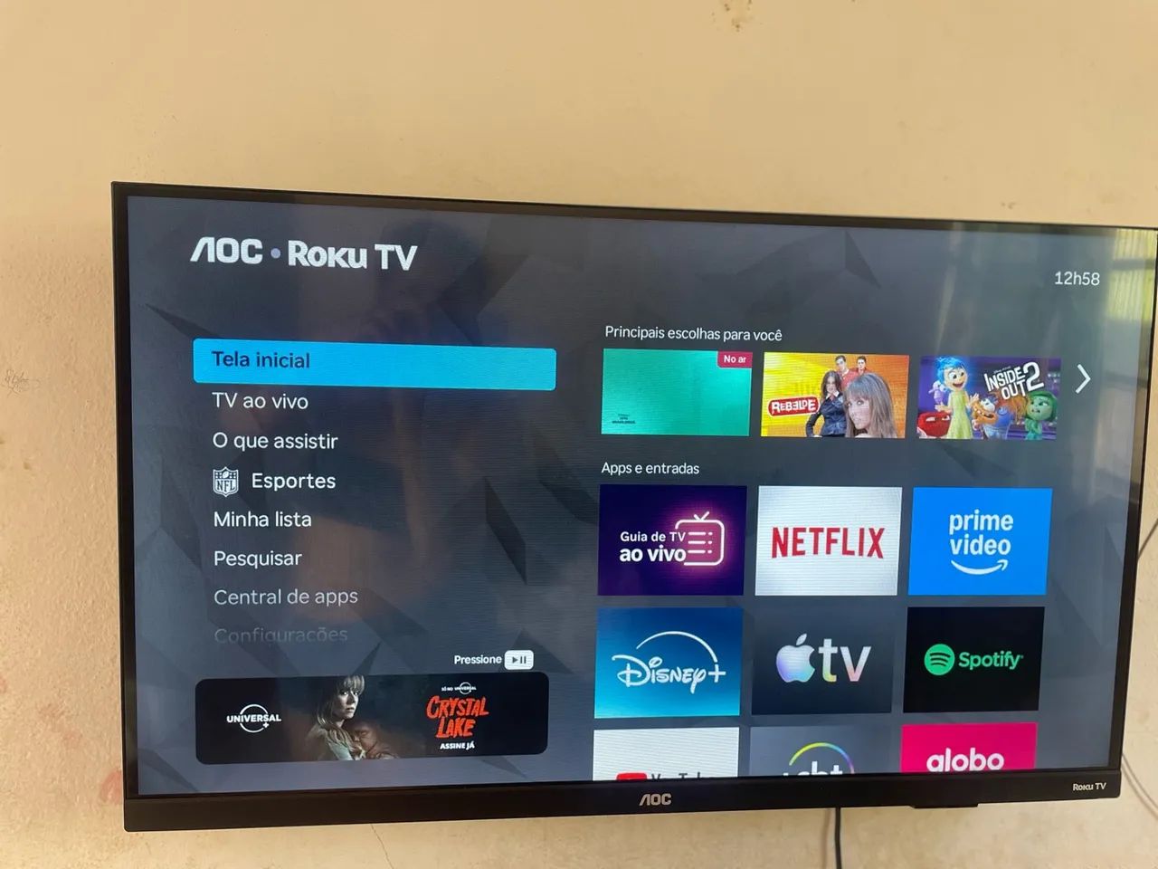 Smart Tv AOC, 32 polegadas 650$