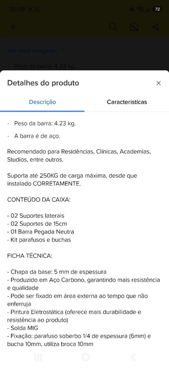 Barra de exercícios  - Foto 4