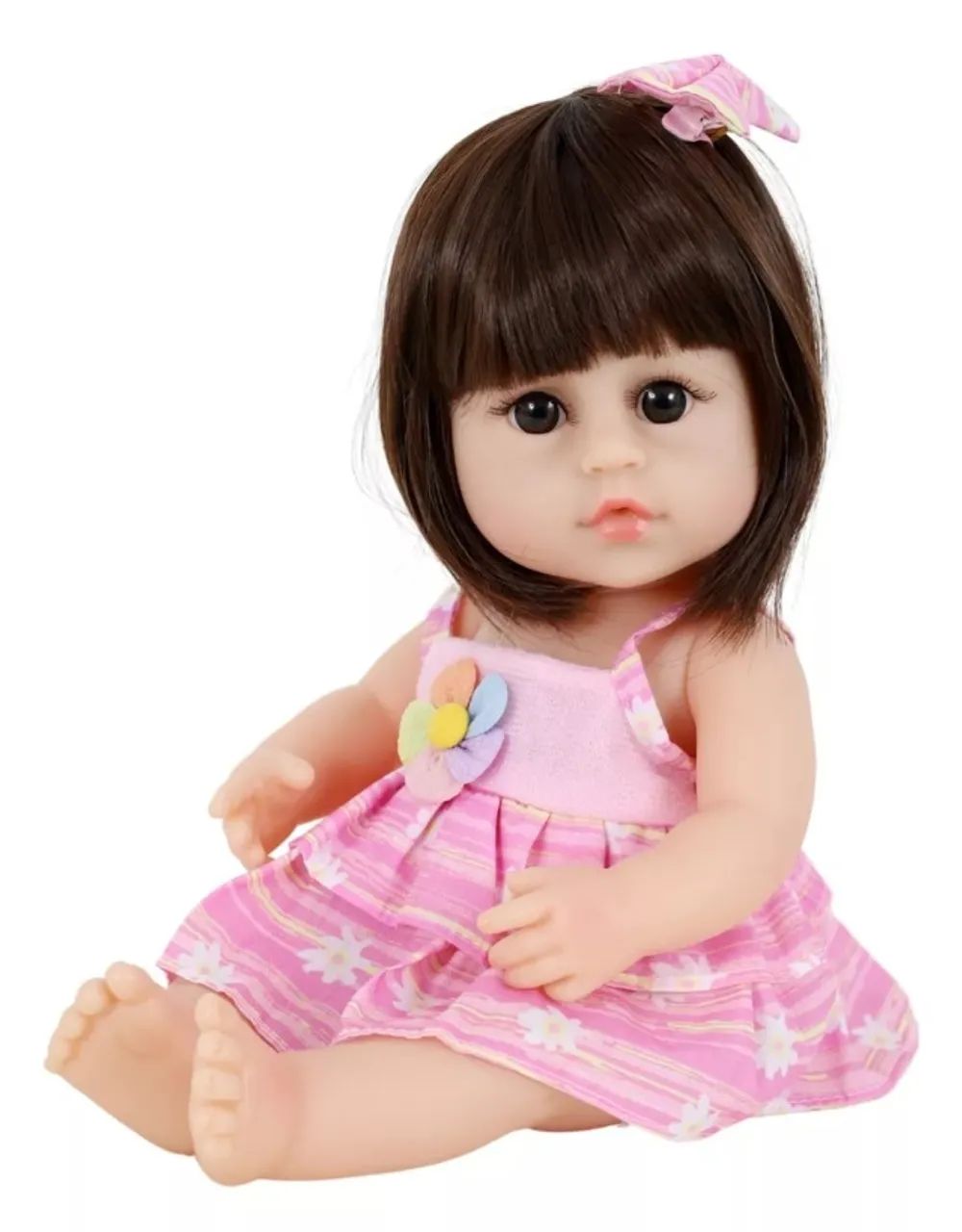 Boneca bebe reborn com roupinhas e acessorios LINDA! Acompanha caixa e Certidao - Foto 2
