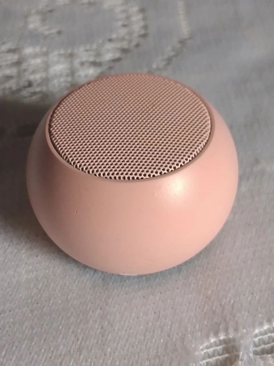 Mini caixa de som bluetooth portátil amplificadora rosa