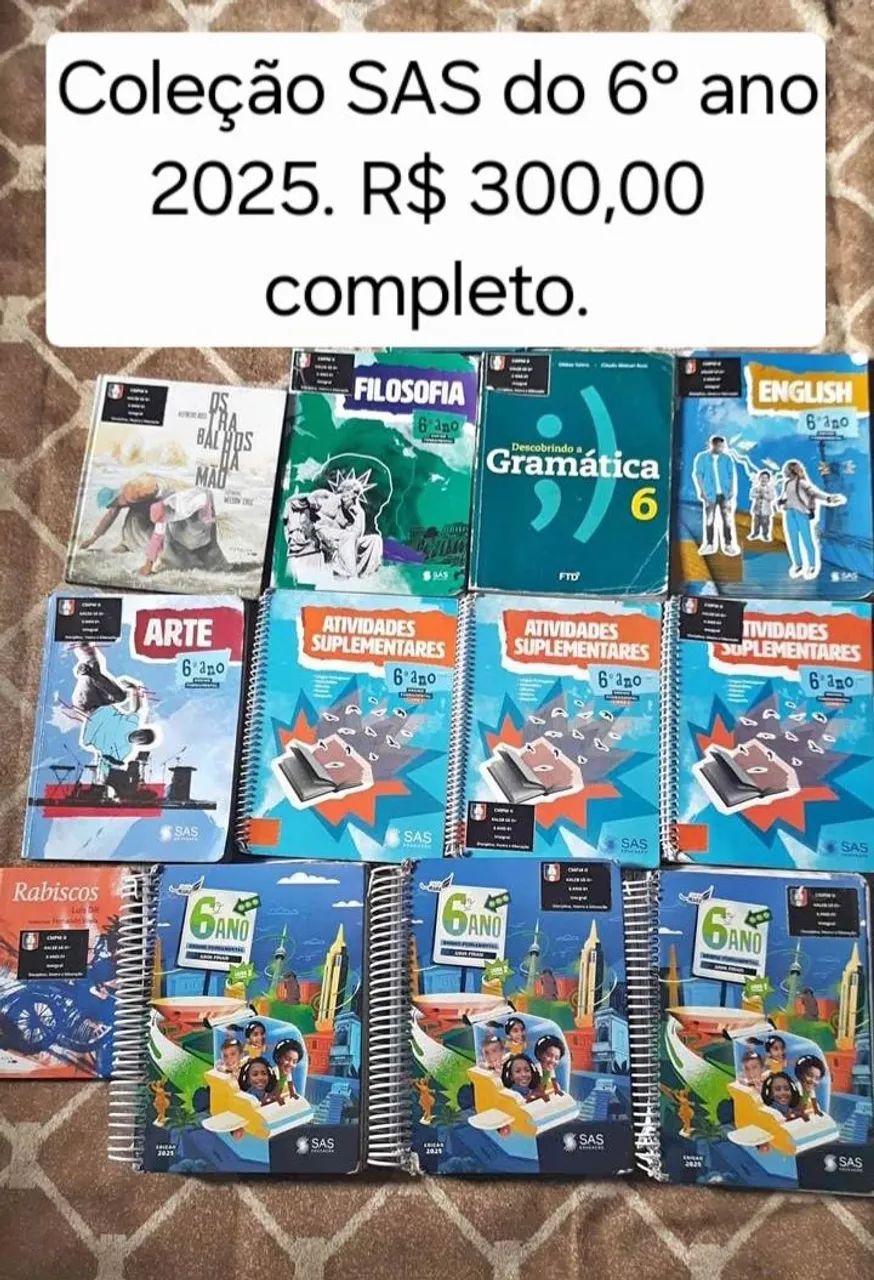 Livros SAS do 6° ano 2025