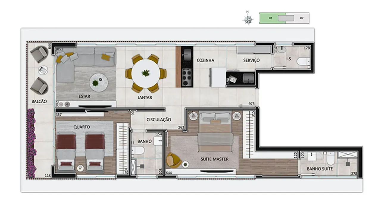 PLANTA 92m²