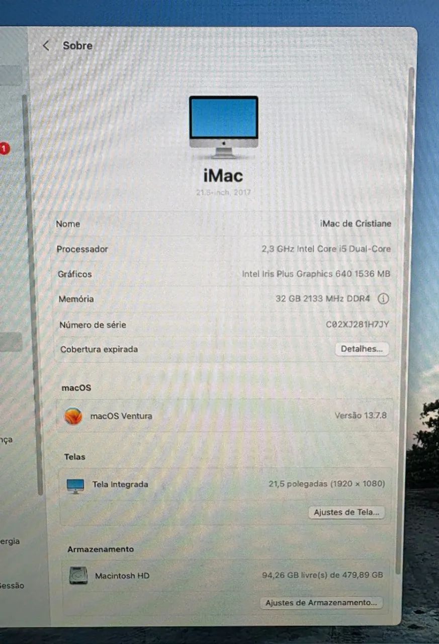 iMac 21,5" 2017 | 32GB RAM | Intel i5 | 500GB | Full HD - Foto 2