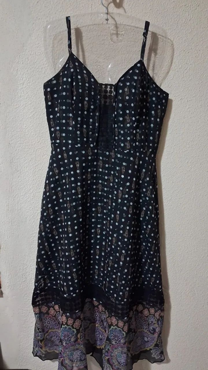 Vestido fino forrado veste 40