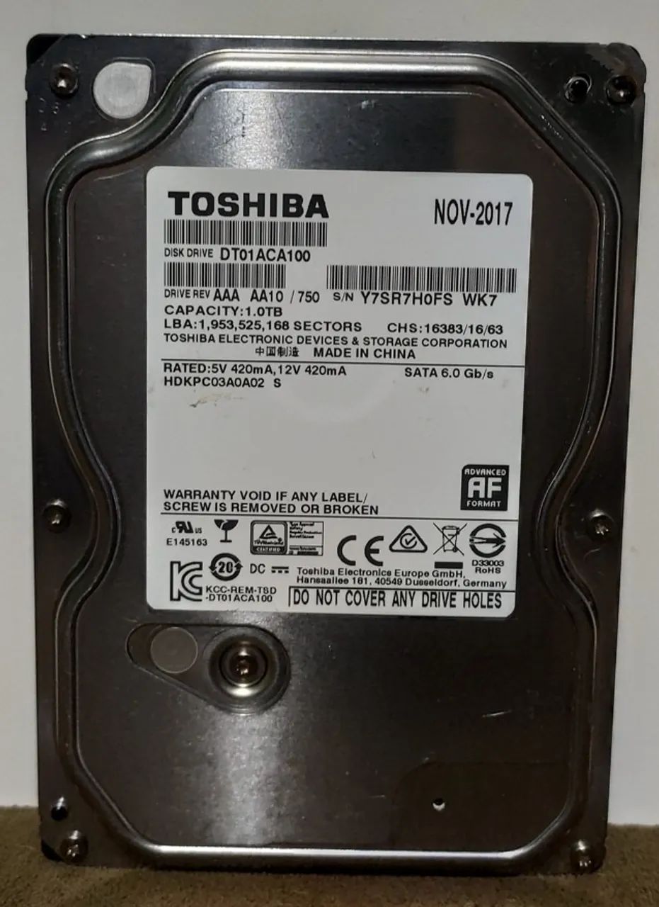 Hdd 1TB 3,5" Sata Pc Desktop Computador Dvr Camera Cftv - Hd Usados Funcionando Perfeitame - Foto 4