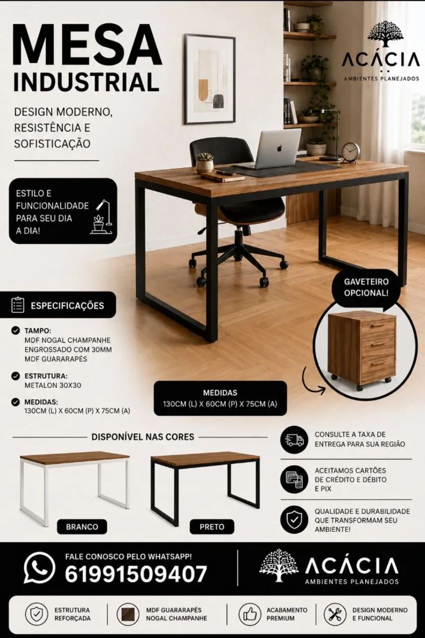Mesa para escritório , estilo industrial  - Foto 3