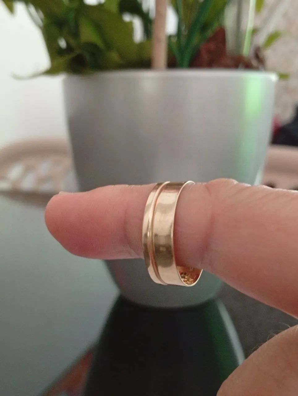 Belíssima aliança em ouro 18k  - Foto 5