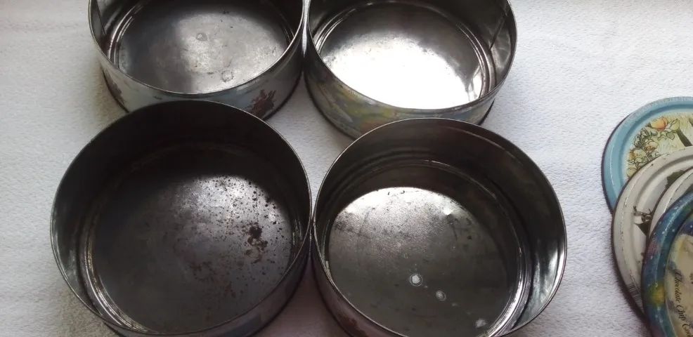 Latas antigas de biscoito, vintage.  - Foto 3