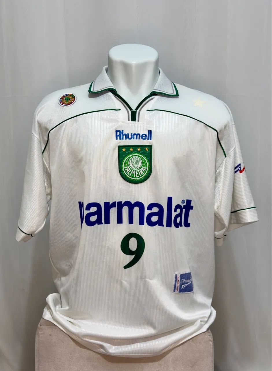 CAMISA PALMEIRAS 99/00 - RHUMELL - BRANCA - GG - Roupas Esportivas