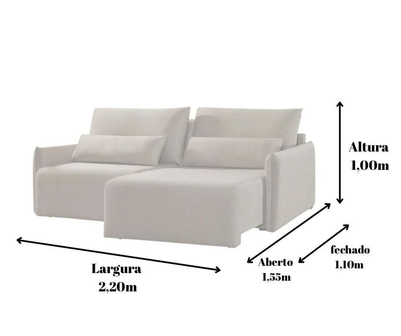Sofá Retrátil 4 lugares  - Foto 3