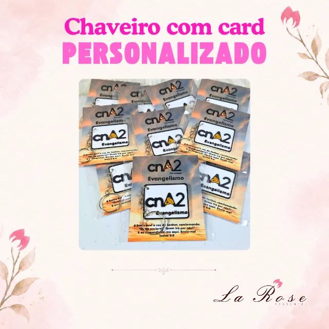 Chaveiro Personalizado com Card - Foto 2
