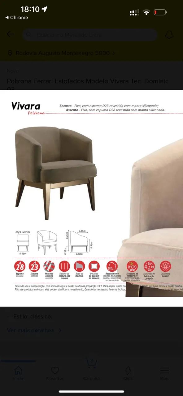 Poltrona - Vivara Ferrari - Foto 3