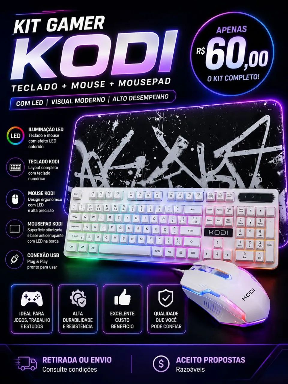 Kit KODI ? Teclado + Mouse + Mousepad