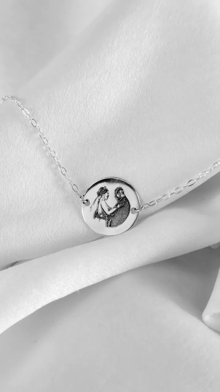 Colar com medalha personalizada com foto na prata 925 - Foto 4