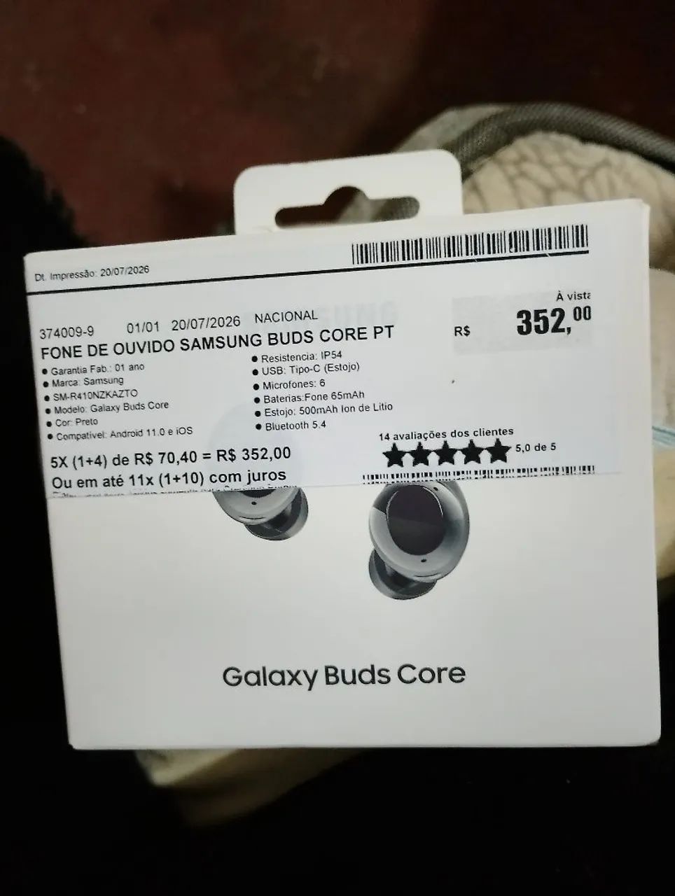 Fone Samsung via bluetooth 