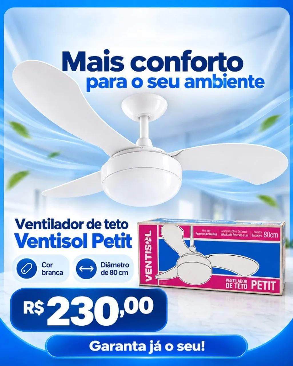 Ventilador de teto Ventisol  - Foto 2